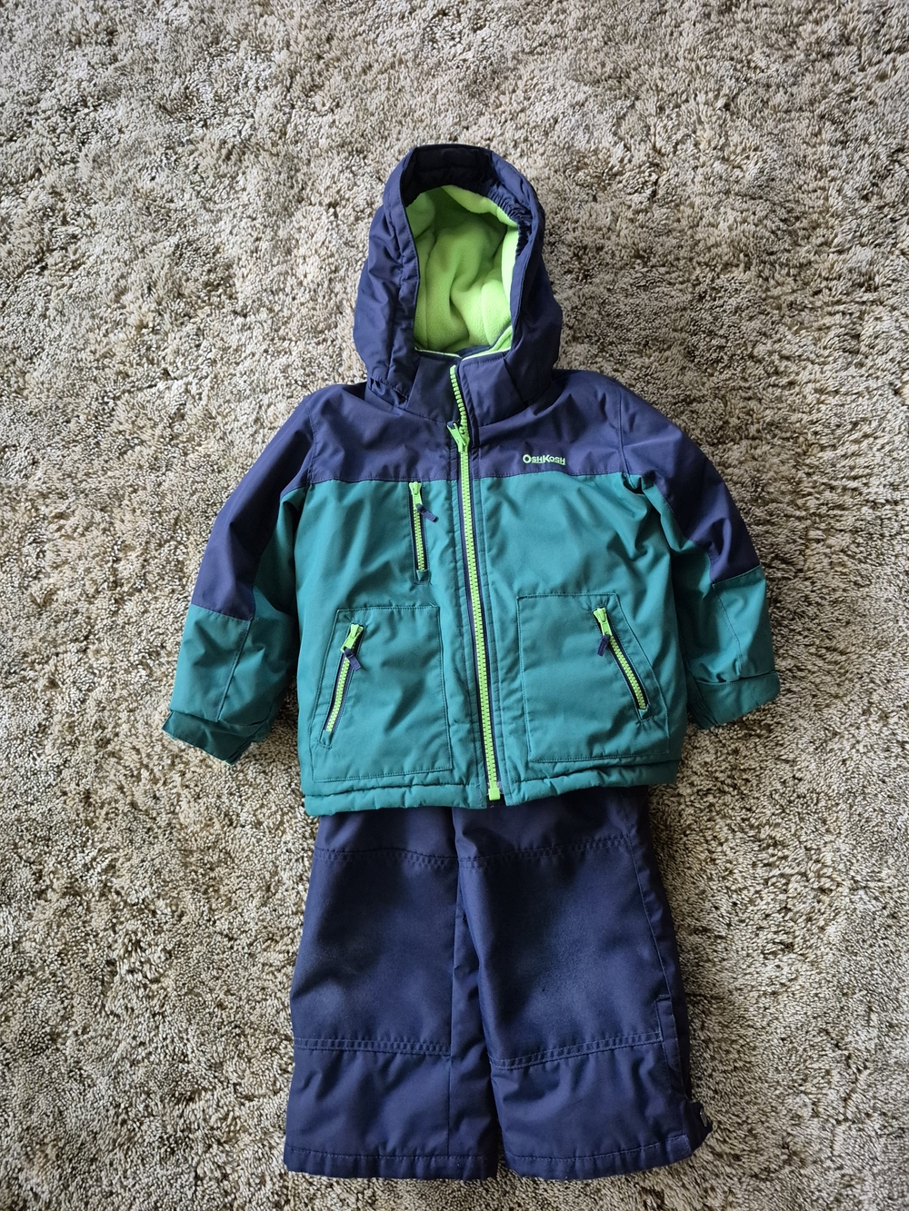 OshKosh Teal & Navy Kids Winter Jacket and Snow Pants